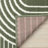 Fresno Green Cream Curves High-Traffic Area Rug-102210983