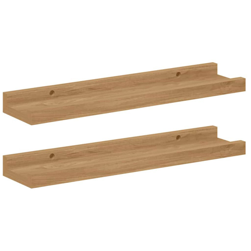 Floating Shelf, 3cm H x 40cm W x 9cm D, Brown