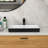 19"X12" White & Black Semi-Recessed Ceramic Bathroom Sink - Countertop Vessel Design