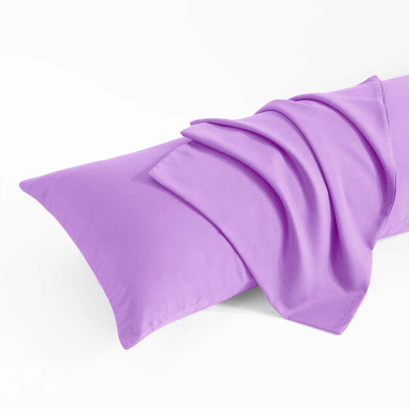 Body Pillow Cover, 1800 Brushed Microfiber Body Pillowcase with Envelope Closure - 20x54 Inches - NTBAY, Violet