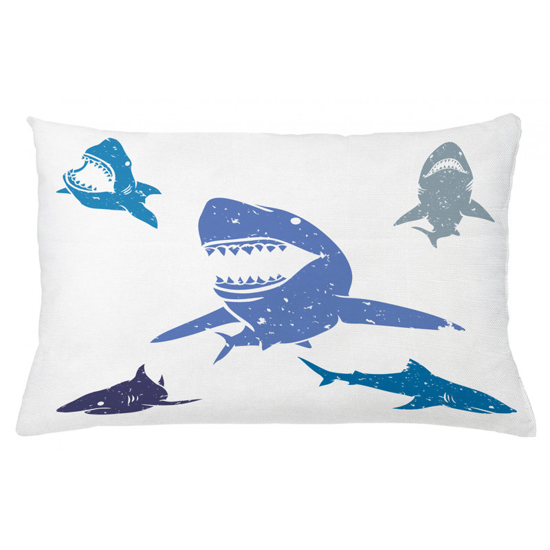 Housse de coussin lombaire intérieur/extérieur shark, 16 po x 26 po