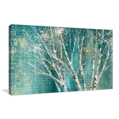 «Blue Birch Horizontal» par Julia Purinton - reproduction