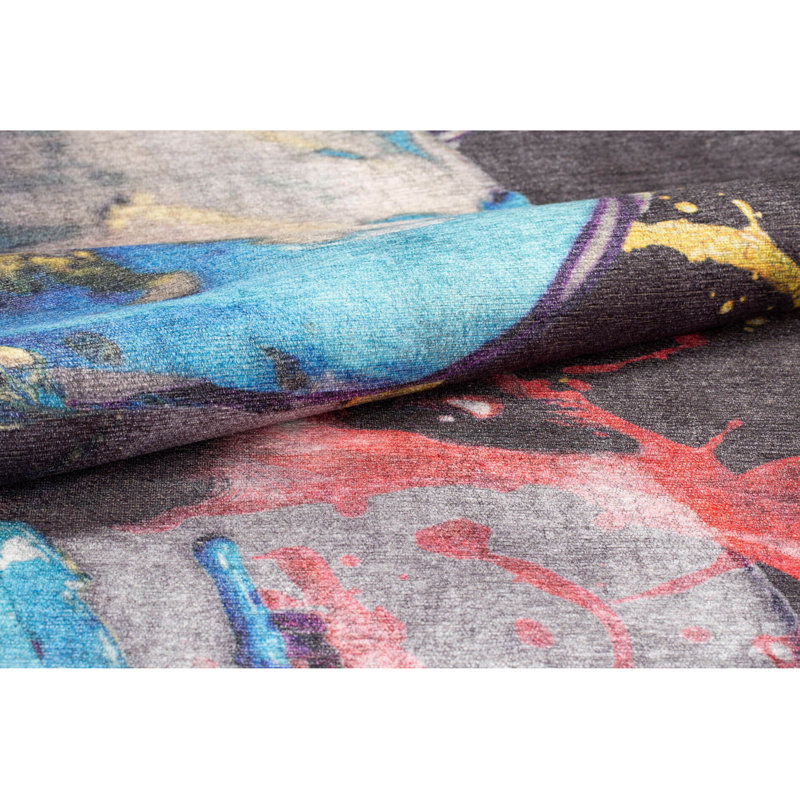 Premium Machine Washable Carpet, 4.6 x 6.2 Feet, 100% Polyester, 1850 g/m² | Pile Height: 0.2 Inches | Eco-Friendly Recycled Poly Cotton Underside | Perfect for Living Room, Bedroom, and High-Traffic Areas