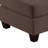 Avaeah Living Room Furniture Cocktail Ottoman Linen Like Fabric 1pc Plush Ottoman Wooden Legs-1217359437