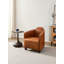 Fauteuil demi-tonneau en cuir véritable Clubhouse-113299283