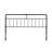 Industrial Style King Size Headboard With Iron Construction, Piped , Flat Black Finish, 75.17 In Depth Bed Headboard, Tube Frame, Details, 2.05 Width