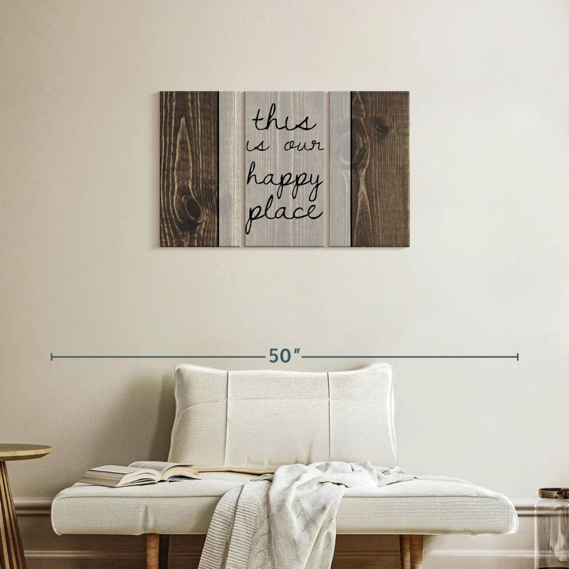 Plaque murale Our Happy Place, H 20 po x l 33 po