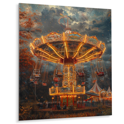 Carousel Amusement Parks Adventure II - Amusement Parks Wall Art Print