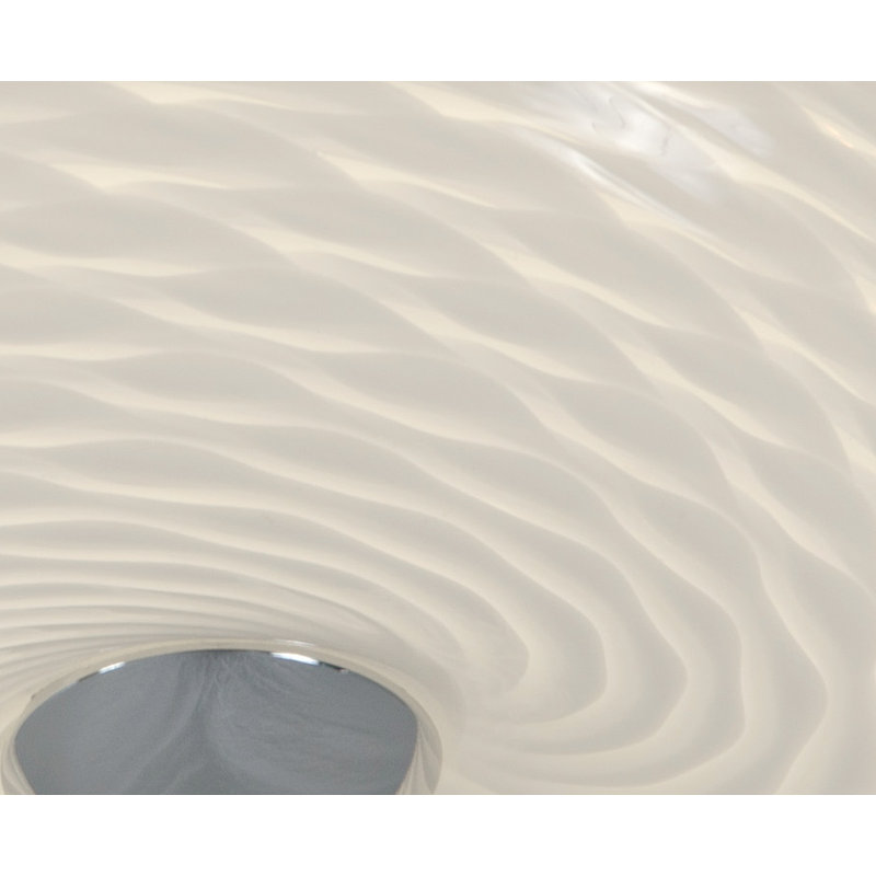 Plafonnier encastré unique à 2 lumières Swirled, H 4,75 po x l 15,5 po x P 15,5 po