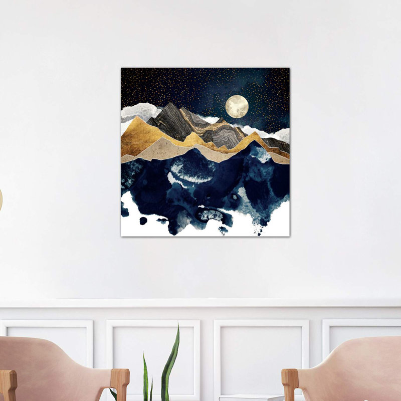Midnight Winter - Wrapped Canvas Print, 93.98 cm H x 93.98 cm W x 1.91 cm D