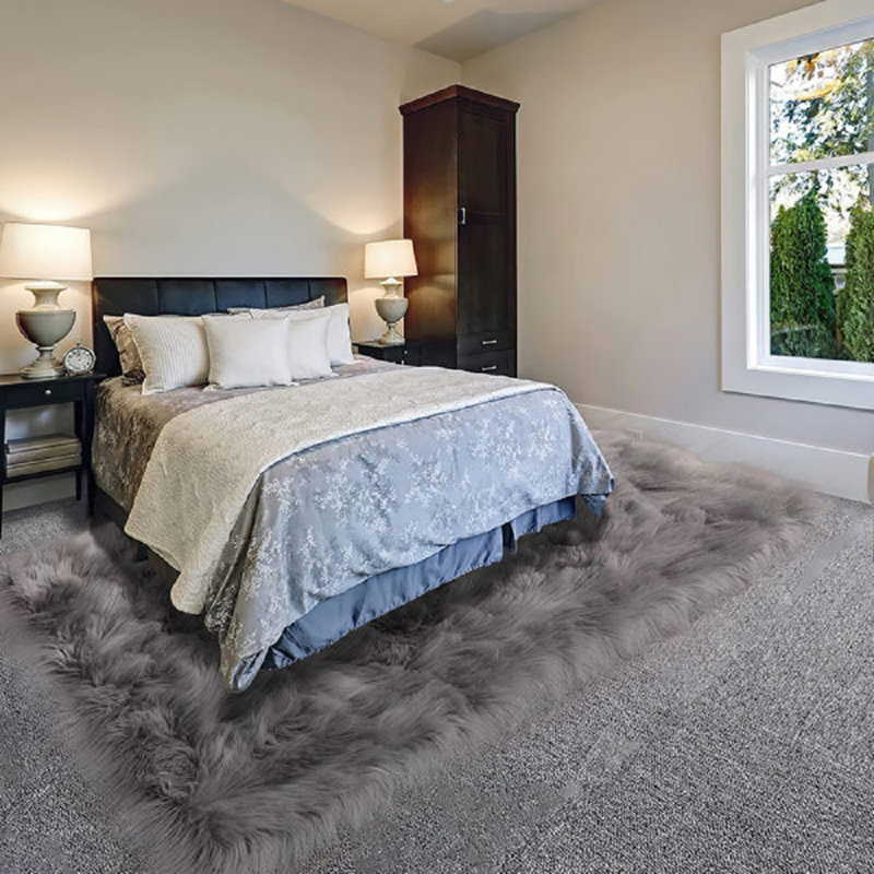 Kawena Faux Sheepskin Indoor Rug, Rectangle 10' x 14'