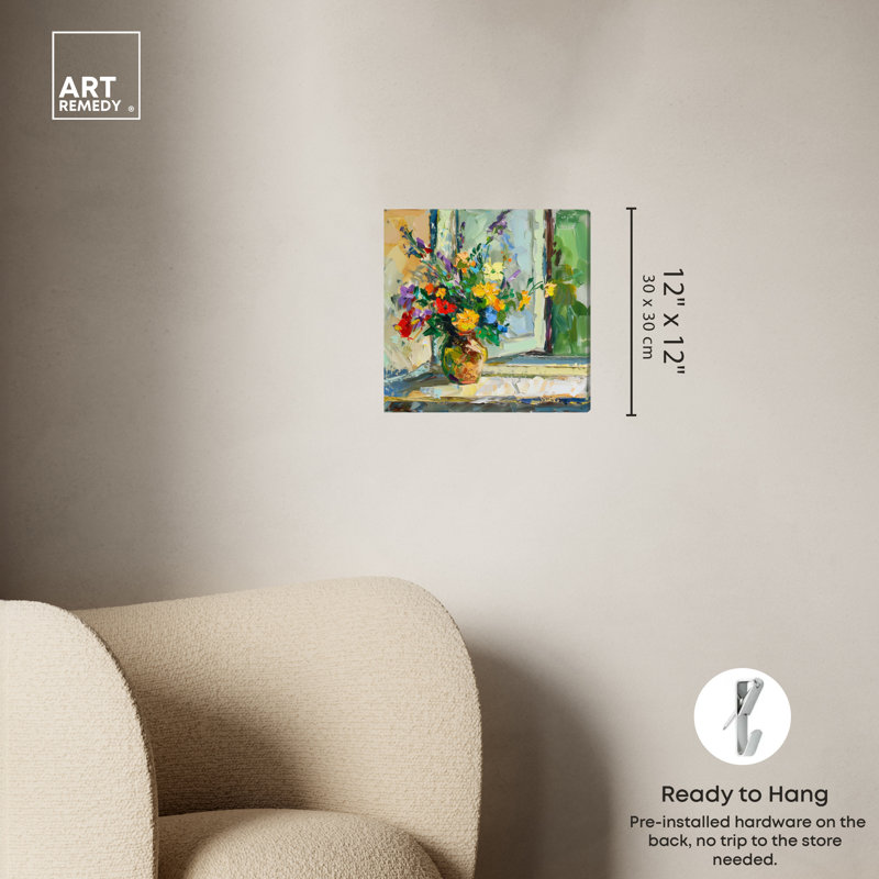 Art Remedy Vase by the Window 12" x 12" Canvas Wall Art