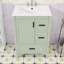 Meuble-lavabo de salle de bain avec lavabo en céramique, support de porte de rangement et 3 tiroirs-573858856