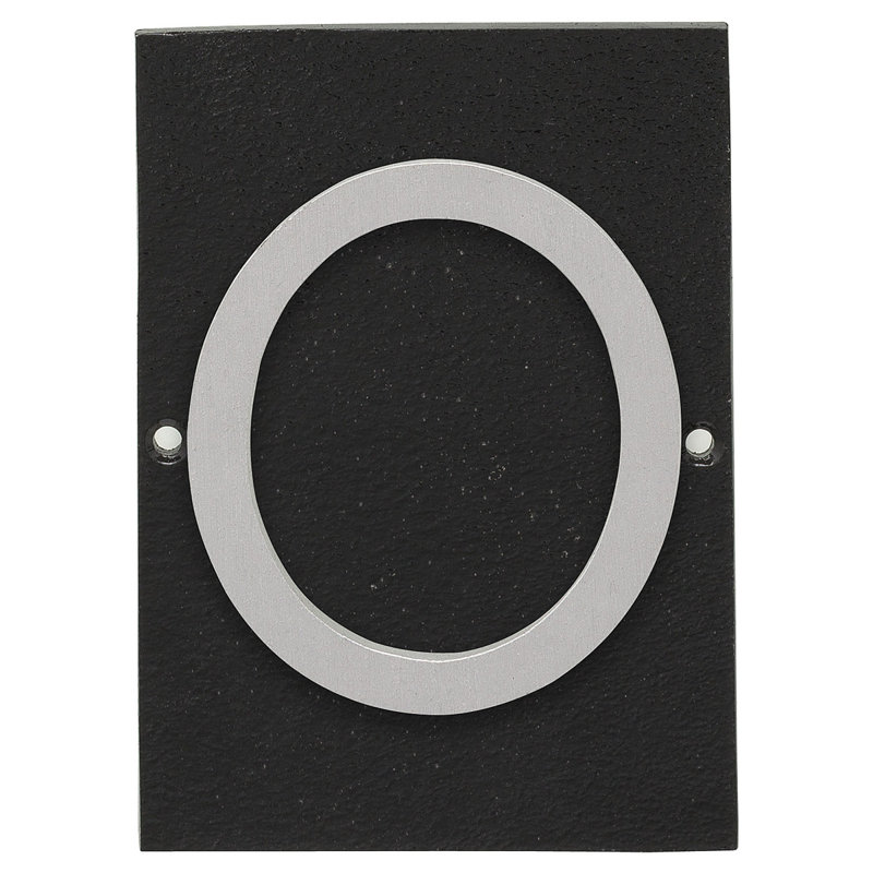 Rectangle Wall Plaque, Black/Brushed Aluminum, Yes