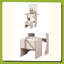 Ensemble de meuble-lavabo pour petites chambres - Petit meuble-lavabo avec tabouret