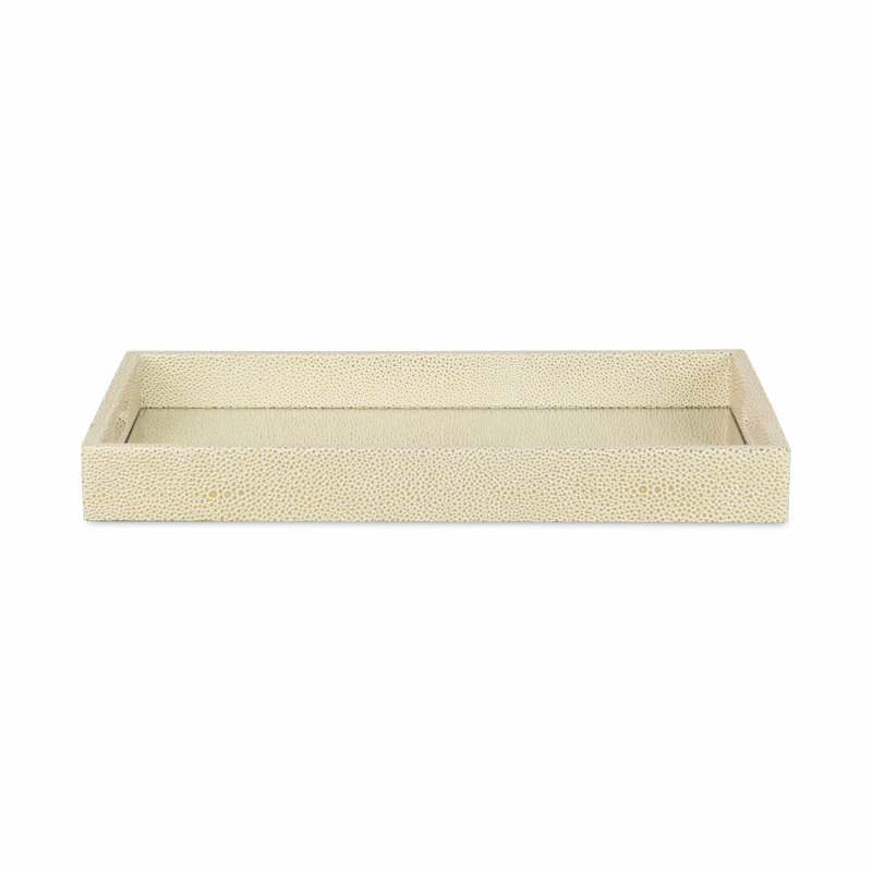 Aimable Tray, White Gold, 2" x 15.75" x 9.5"