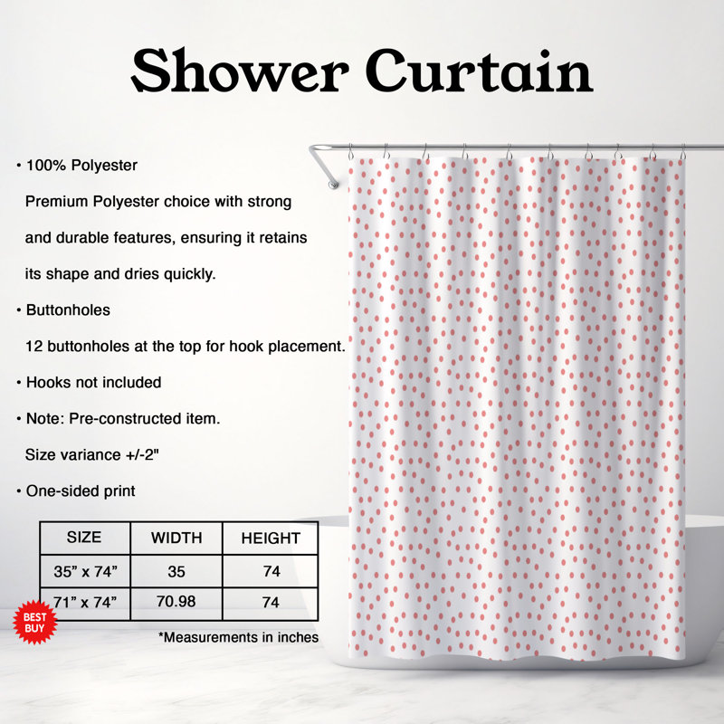 Rideau de douche Premium, Ivoire, H 74 po x l 71 po