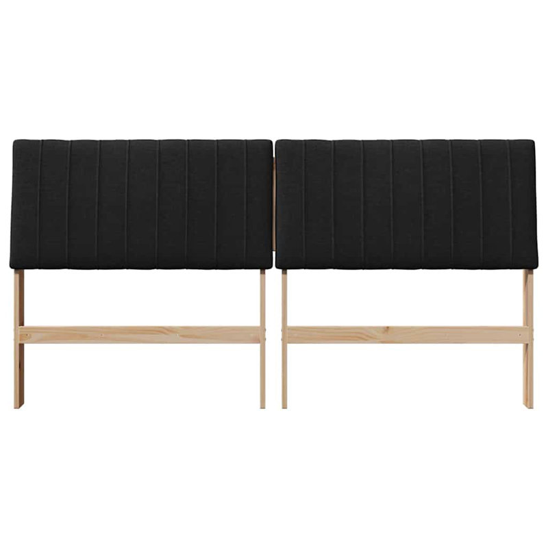 Solid Wood Headboard, DE Size - 180 x 220 cm, Brown, Black