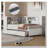 Twin Size Wood Daybed with Storage Shelves, USB and Trundle-289120254
