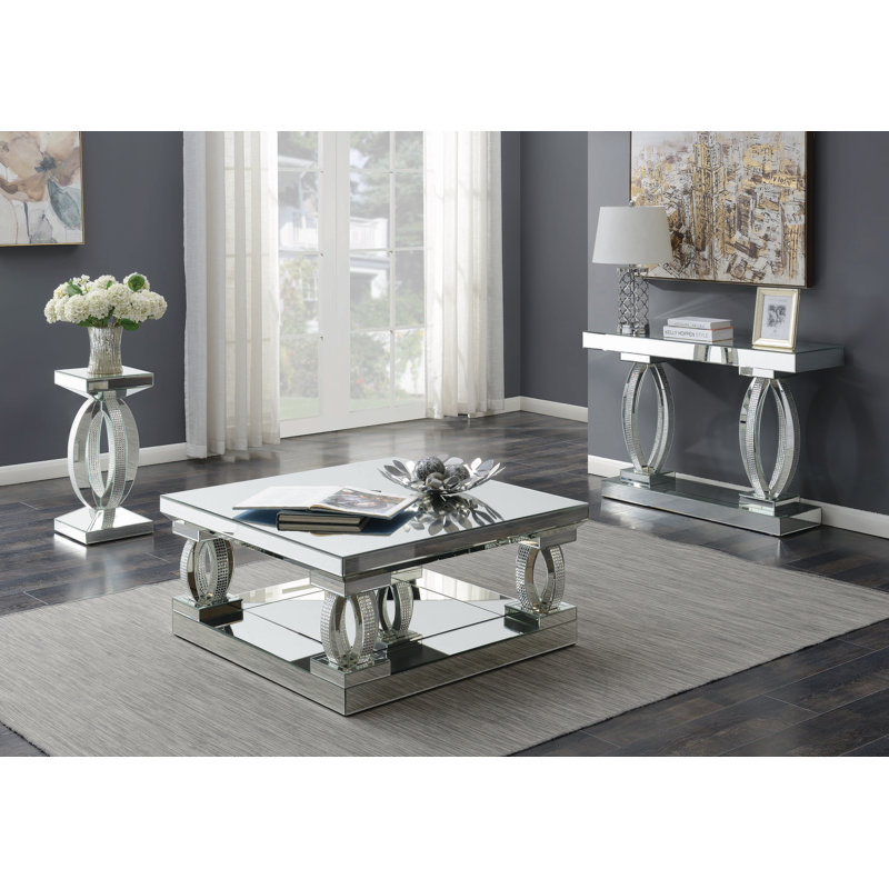 Acantha 47.25'' Glass Top Console Table