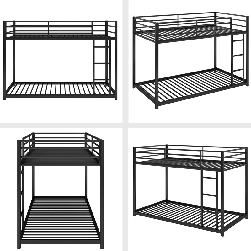 Neuhaus Kids Twin Over Twin Bunk Bed, Black