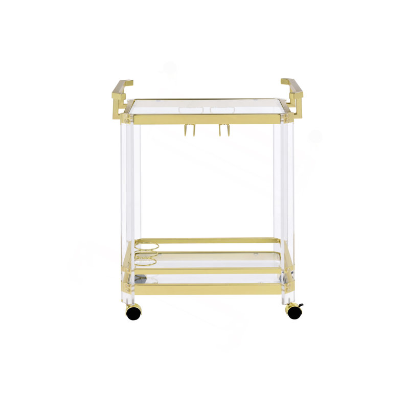 Aerin - Chariot de service avec roulettes - Or