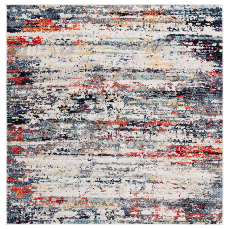 Doffin Performance Abstract Rug, Square 6'