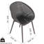 All-Weather 2 chaises modernes gris chaud et table carrée multifonctionnelle - plateau de table en Pp sur pieds en métal (blanc, kaki), patins antidérapants, Pp de haute qualité, filet respirant, structure-883233229