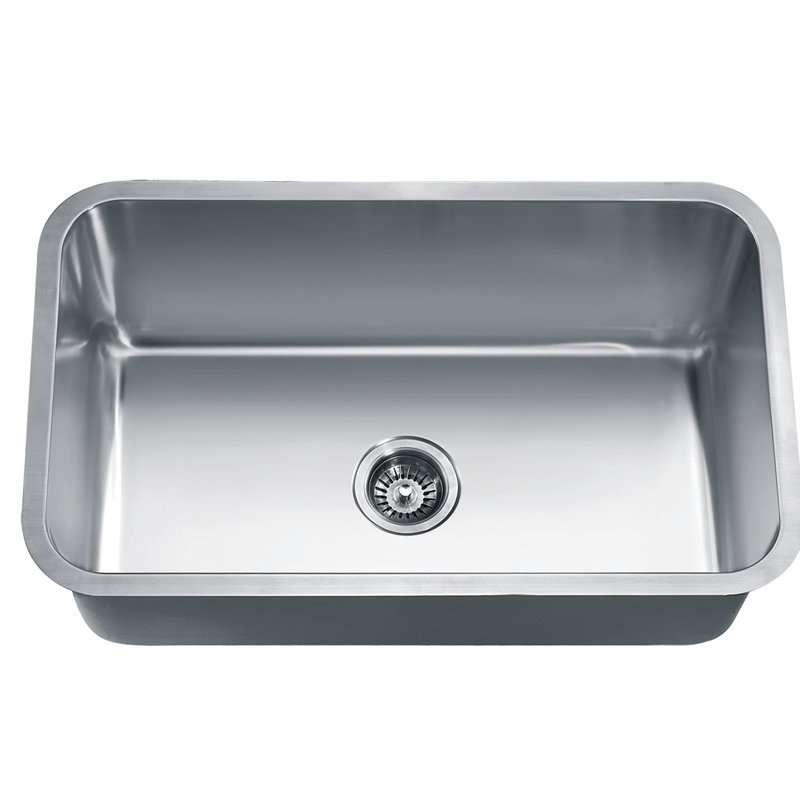 30.38" L x 18.5" W Undermount Rectangular Single Bowl Stainless Steel Kitchen Sink