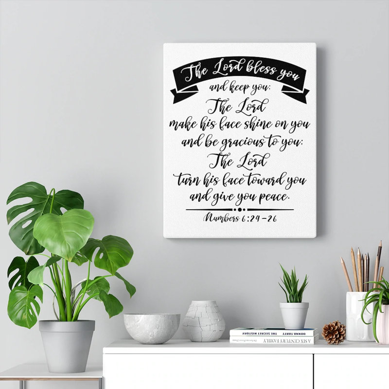 «The Lord Bless You», reproduction sur toile tendue, H 24 po x l 18 po
