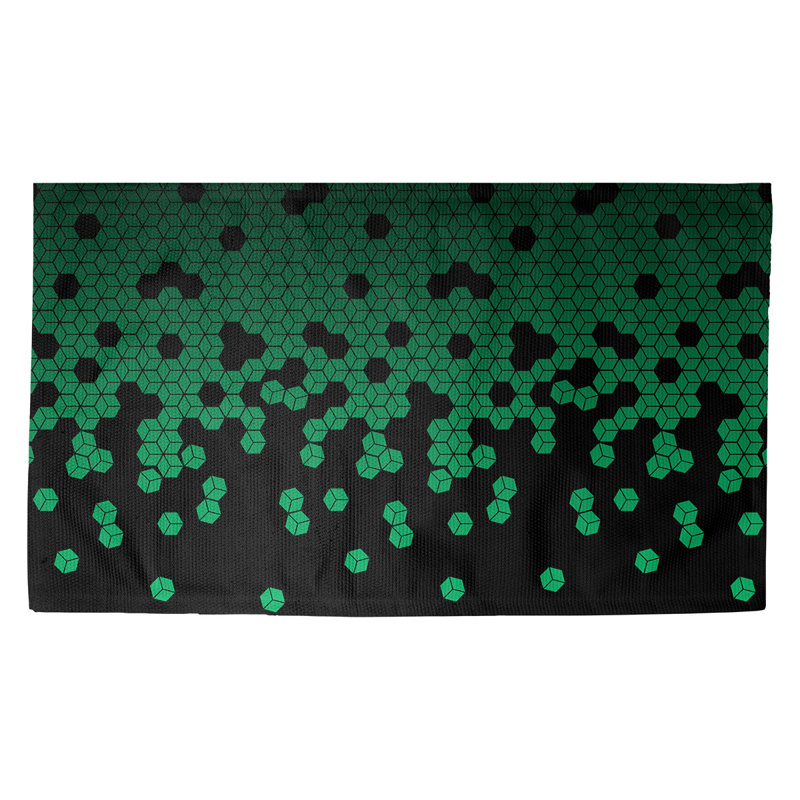 Tapis cubique/noir culbuteur Avicia, Rectangle 2 pi x 3 pi 4 po