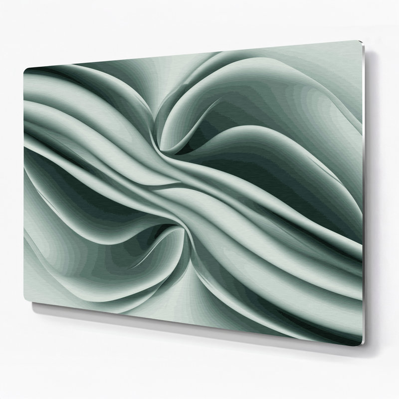 «Gradient Abstract 18 Green», art mural en métal, H 11 po x l 14 po