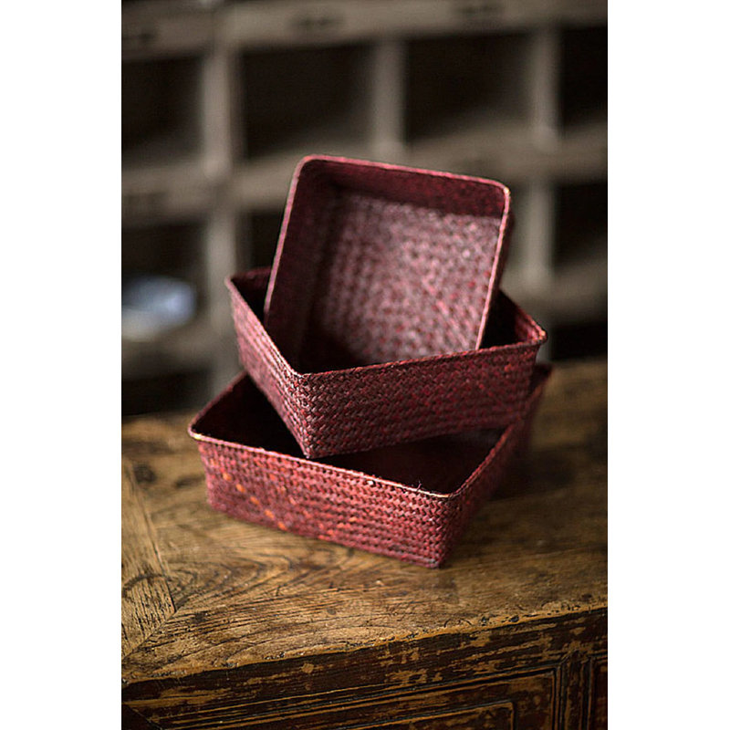 Wicker Tray - Set of 3