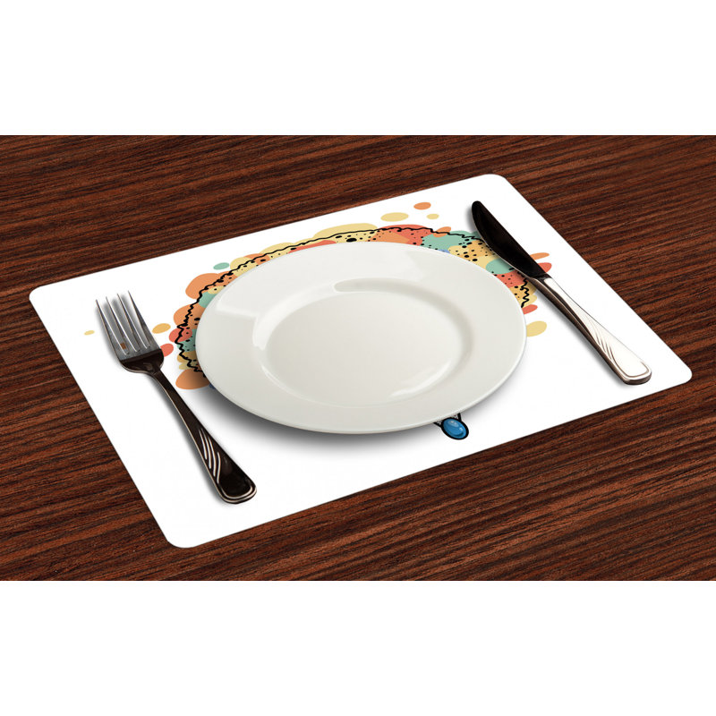 Polyester Abstract Rectangle Placemat