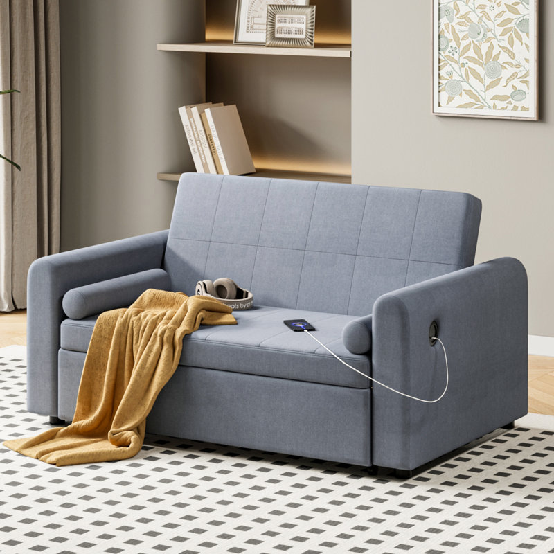 2 Seater Sofa Bed, Dark Grey