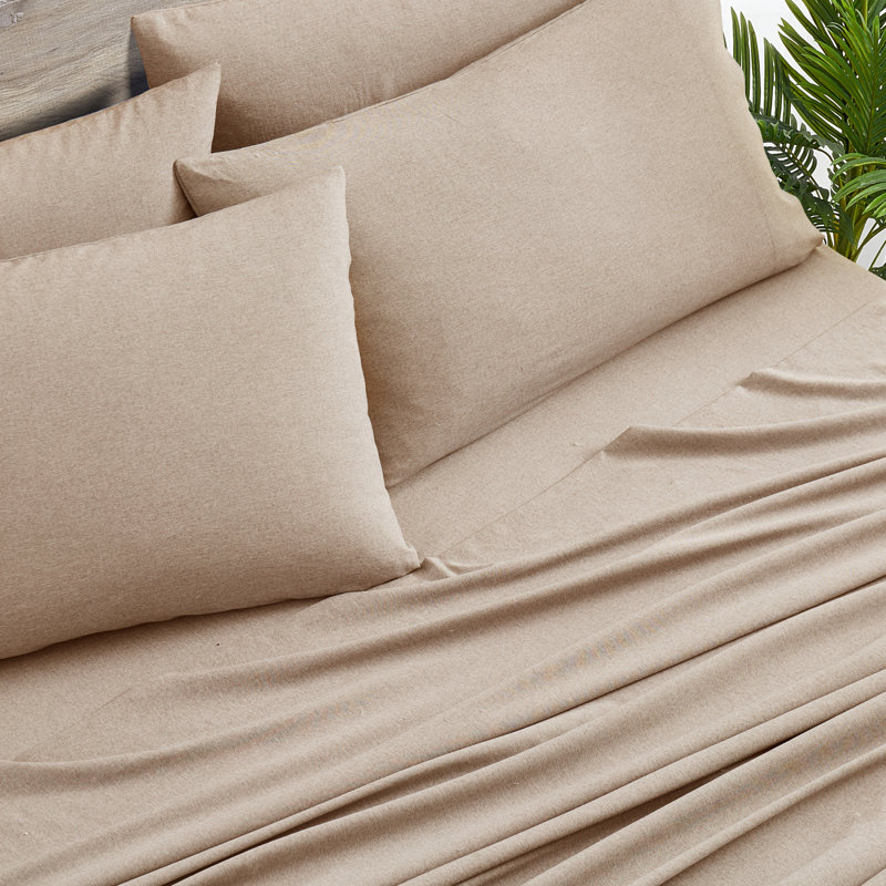Bibb Home 2000 Count 6-Piece Rayon From Bamboo Sheet Set with Snug Grip, Queen Sheet Set with 4 Pillowcases