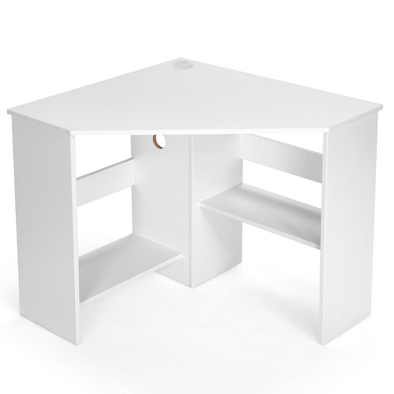 Bureau d'écriture en coin 48 po, Blanc