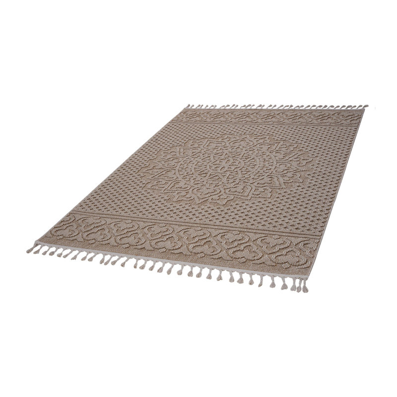 Collection 5X7 Beige /Medallion Indoor/Outdoor Area Rug
