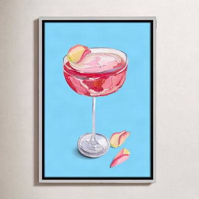 Sparkling Rose Gin Cocktail Print by Straker