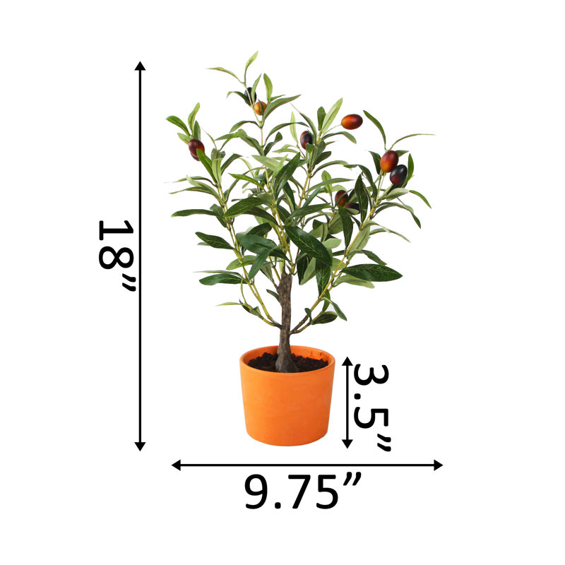 18'' Faux Olive Tree Tree in Terracotta Pot