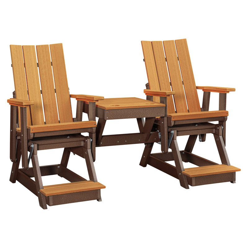 Fauteuil oscillant Brandon, Brun clair / brun