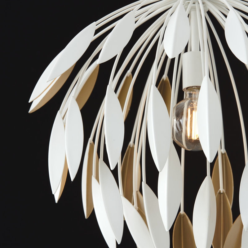Luminaire suspendu 1 lumière, Blanc, H 68,75 po x l 20 po x P 20 po