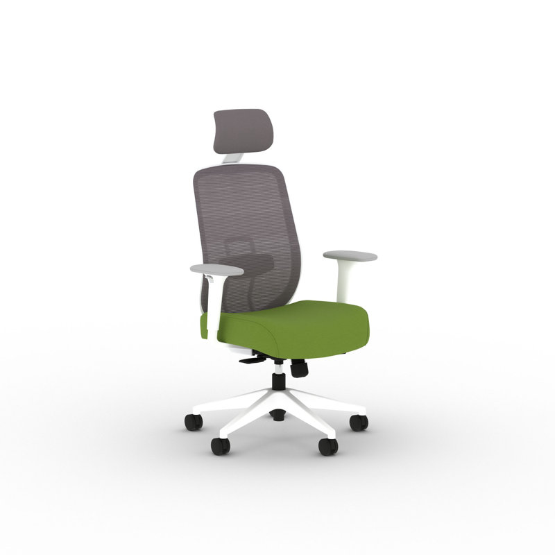 HON Altern Mesh Mid Back Task Chair, White Frame, Pear, Pear, White