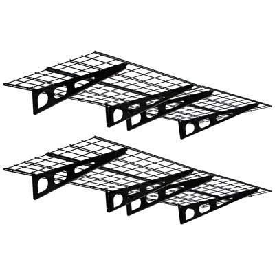 2 Pack 2x6Ft Garage Storage Shelving Wall Mounted, 24-Inch-By-72-Inch 1600 Lbs Heavy Duty Storage Shelves, Wall Shelve Garage Storage Rack Floating Shelves Organization for Warehouse, Laundry