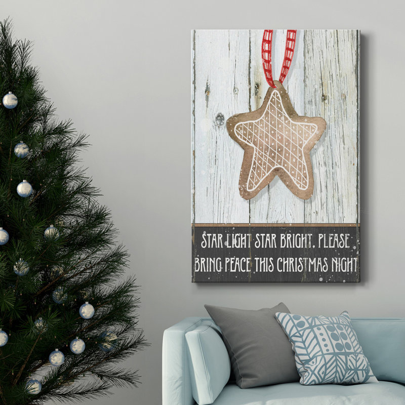 «Gingerbread Star», reproduction sur toile tendue, H 18 po x l 12 po x P 1 po
