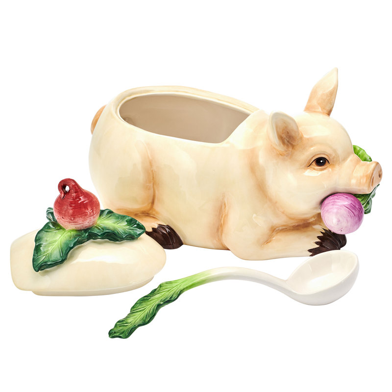 Fitz and Floyd Country Farm Tureen Ladle Set