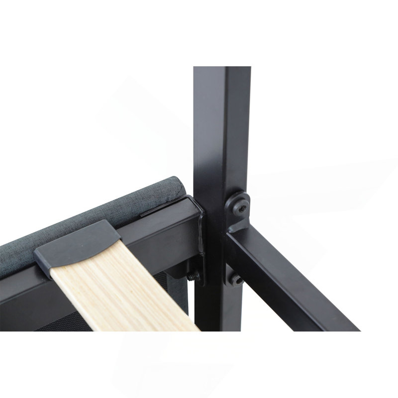 Cadre de lit avec station de charge USB et lumières DEL, cadre de lit avec tête de lit et 4 tiroirs de rangement, Gris foncé