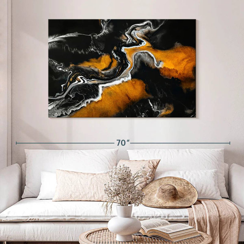 Avery Gold And Black Abstract