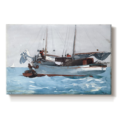 Sloop "Transport" (Gloucester Harbor)-Winslow Homer-Gallery Wrapped Canvas-c. 1873