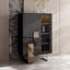 Vitrines en bois manufacturé noir-121250449